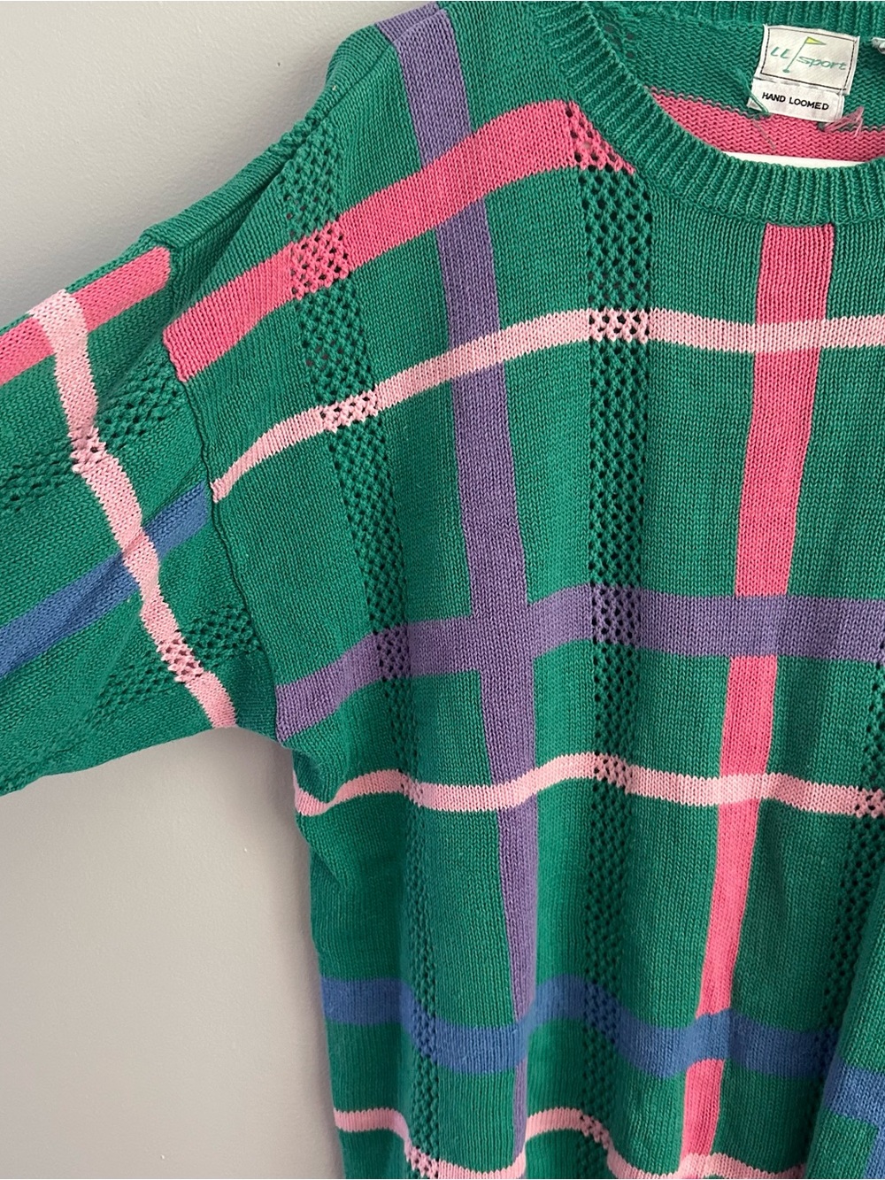 Vintage XL LL Sport hand loomed knit sweater womens men’s united - Picture 2 of 8